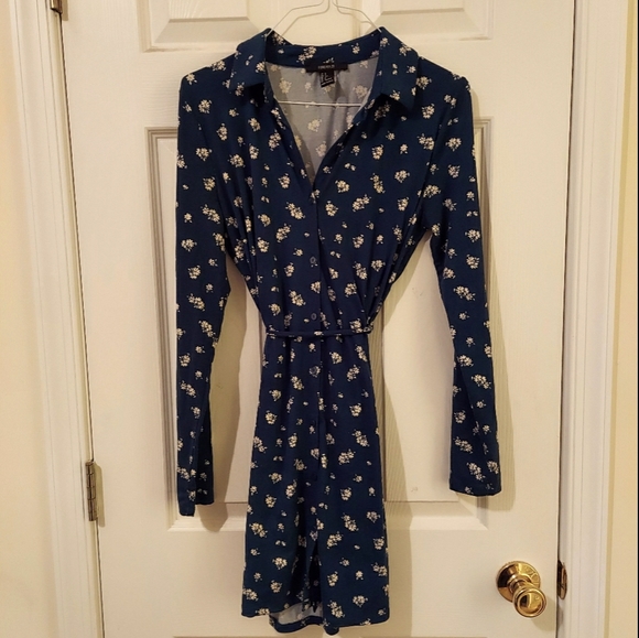3for$20 Forever21 Collared Floral ButtonDown Dress - Picture 2 of 4